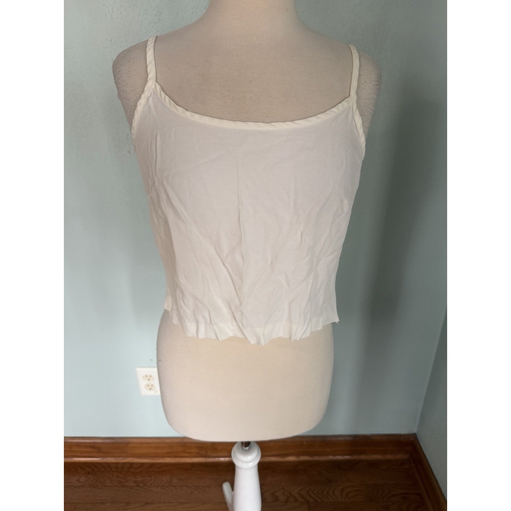 Dawn Joy Fashions Camisole Cami Top Side Zipper Closure Spaghetti Tank Sz S